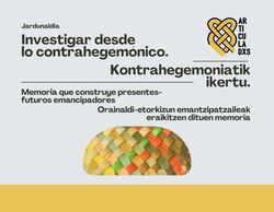 Investigar desde lo contrahegemónico. Memoria que construye presentes-futuros emancipadores